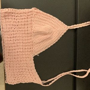 Handmade Peach Crochet Top